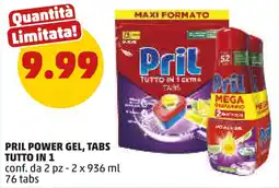 PENNY Pril power gel, tabs TUTTO IN 1 offerta