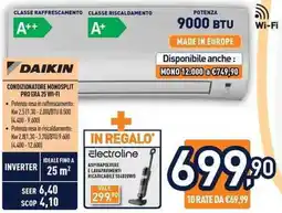Unieuro Daikin CONDIZIONATORE MONOSPLIT PRO ERA 25 WI-FI offerta