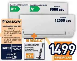 Unieuro Daikin CONDIZIONATORE DUALSPLIT DUAL9+12 offerta