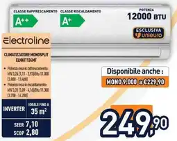 Unieuro Electroline CLIMATIZZATORE MONOSPLIT ELNKIT124MF offerta