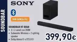 Unieuro Sony SOUNDBAR HT-BD60 offerta