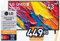Unieuro LG SMART TV QNED AI 43QNED82A offerta