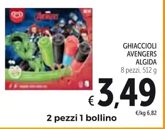 Spazio Conad Ghiaccioli Avengers Algida 8 pezzi, 512 g offerta