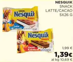 Coop Sardegna Nesquik snack latte/cacao offerta