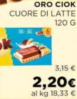 Coop Sardegna Oro ciok cuore di latte offerta