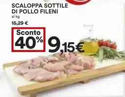 Coop Scaloppa sottile di pollo FILENI offerta