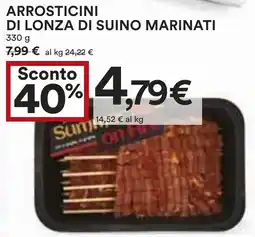 Coop Arrosticini di lonza di suino marinati offerta