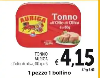 Spazio Conad Tonno Auriga 80g x 6 offerta