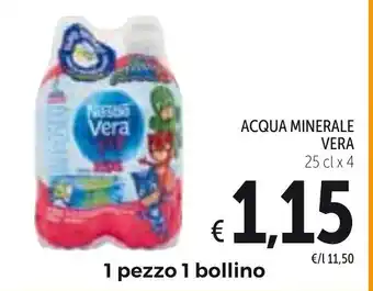 Spazio Conad Acqua Minerale Vera 25cl x 4 offerta