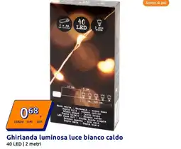 Action Ghirlanda luminosa luce bianco caldo offerta
