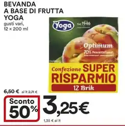 Ipercoop Bevanda a base di frutta YOGA offerta