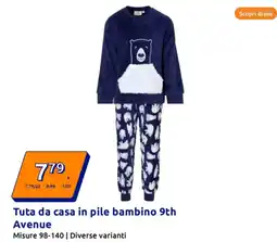 Action Tuta da casa in pile bambino 9th Avenue offerta