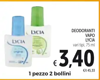 Deodoranti Vapo Lycia 75ml