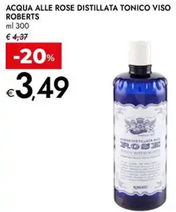 Bennet Acqua alle rose distillata tonico viso ROBERTS offerta