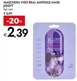 Bennet Maschera viso real ampoule mask JIGOTT offerta