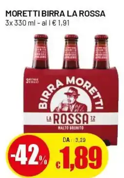 Famila Superstore Moretti birra LA ROSSA offerta