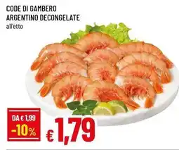 Famila Superstore Code di gambero argentino decongelate offerta