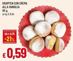 Famila Superstore Krapfen con crema alla vaniglia offerta