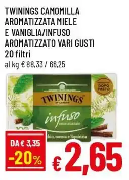 Famila Superstore Twinings camomilla aromatizzata miele e vaniglia/infuso aromatizzato vari gusti offerta