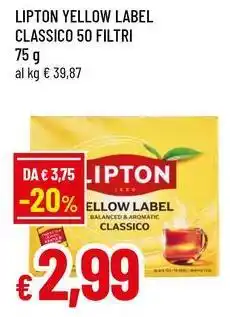 Famila Superstore Lipton yellow label classico 50 filtri offerta