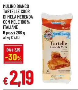 Famila Superstore Mulino bianco tartelle cuor di mela merenda con mele 100% italiane offerta