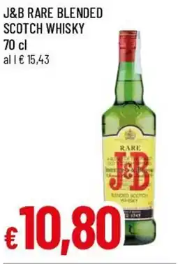 Famila Superstore J&B rare blended scotch whisky offerta