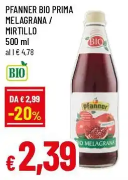Famila Superstore Pfanner bio prima melagrana / mirtillo offerta