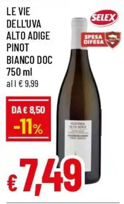 Famila Superstore Le vie dell'uva alto adige pinot bianco DOC offerta