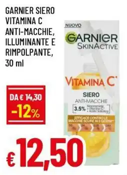 Famila Superstore Garnier siero vitamina c anti-macchie, illuminante e rimpolpante offerta