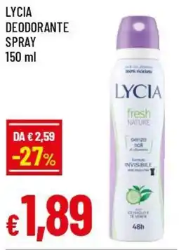 Famila Superstore Lycia deodorante spray offerta