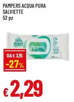 Famila Superstore Pampers acqua pura salviette 52 pz offerta