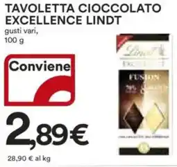 Ipercoop Tavoletta cioccolato excellence lindt offerta
