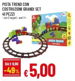 Famila Superstore Pista treno con costruzioni grandi set 41 pezzi offerta