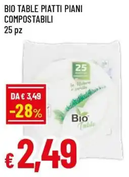 Famila Superstore Bio table piatti piani compostabili 25 pz offerta