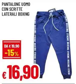 Famila Superstore Pantalone uomo con scritte laterali BOXING offerta