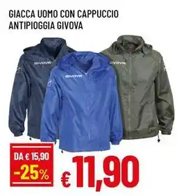 Famila Superstore Giacca uomo con cappuccio antipioggia GIVOVA offerta