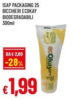 Famila Superstore Isap packaging 25 bicchieri ecokay biodegradabili offerta
