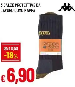 Famila Superstore 3 calze protettive da lavoro uomo KAPPA offerta
