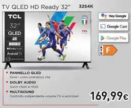 Unieuro TCL TV QLED HD Ready 32" offerta