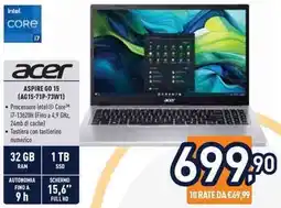 Unieuro acer ASPIRE GO 15 (AG15-71P-73W1) offerta