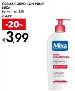 Bennet Crema corpo con pump MIXA offerta