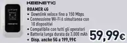 Unieuro KEENETIC ROAMER 4G offerta