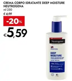 Bennet Crema corpo idratante deep moisture NEUTROGENA offerta