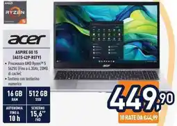 Unieuro acer ASPIRE GO 15 (AG15-42P-R5TY) offerta