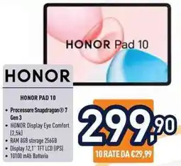 Unieuro HONOR PAD 10 offerta