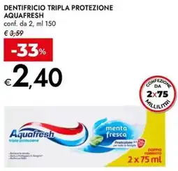 Bennet Dentifricio tripla protezione AQUAFRESH offerta