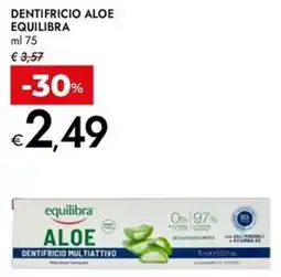 Bennet Dentifricio aloe EQUILIBRA offerta