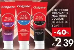 Bennet Dentifricio sbiancante max white COLGATE offerta