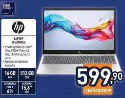 Unieuro hp LAPTOP 15-fd1005nl offerta