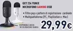 Unieuro GXT 234 YUNIX MICROFONO GAMING USB offerta